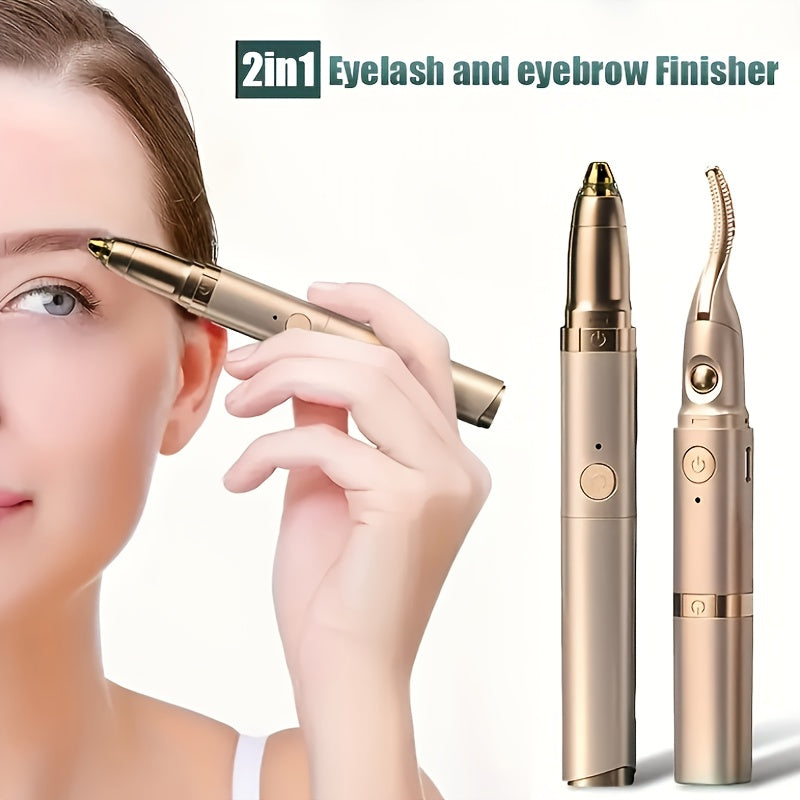 GLOWÉA Hypoallergenic 2-in-1 Electric Eyelash Curler & Hair Remover GLOWÉA