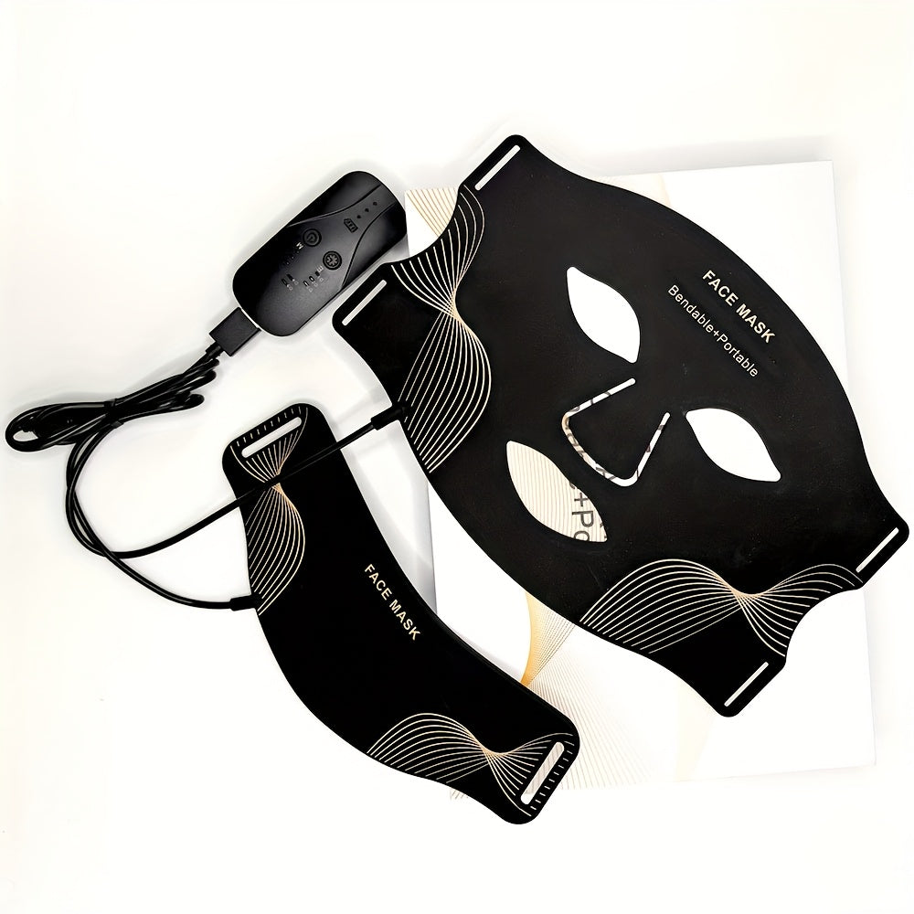GLOWÉA 7-Color LED Silicone Facial Mask with Rechargeable Battery