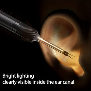 GLOWÉA Ear Canal Cleaning Tool with Camera & 6 Silicone Covers